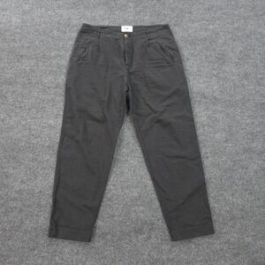 Folk Pants Mens 4 34x28 Black Assembly Linen Blend Chino Tapered Casual Summer